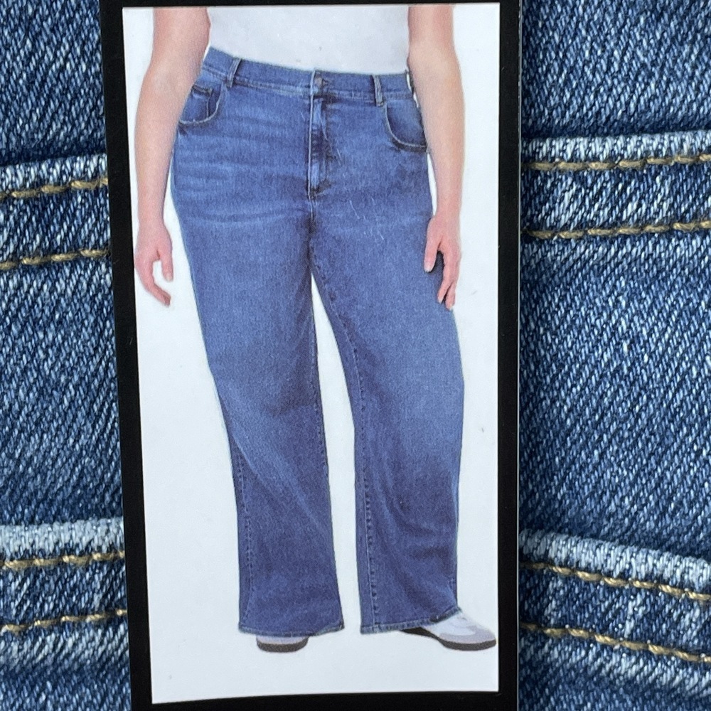 Well Worn Women's Size 16 / 36 Wide Leg Jeans Blue H0729 - Picture 2 of 7